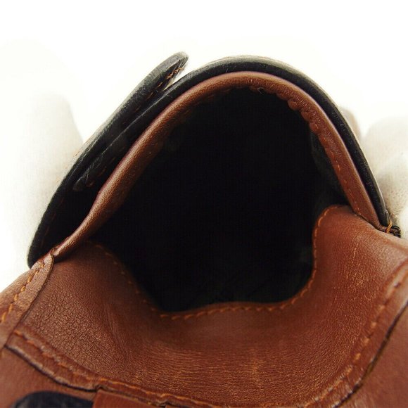 DUNHILL Bi -fold Wallet Logo Plate Leather Authentic - Picture 7 of 11